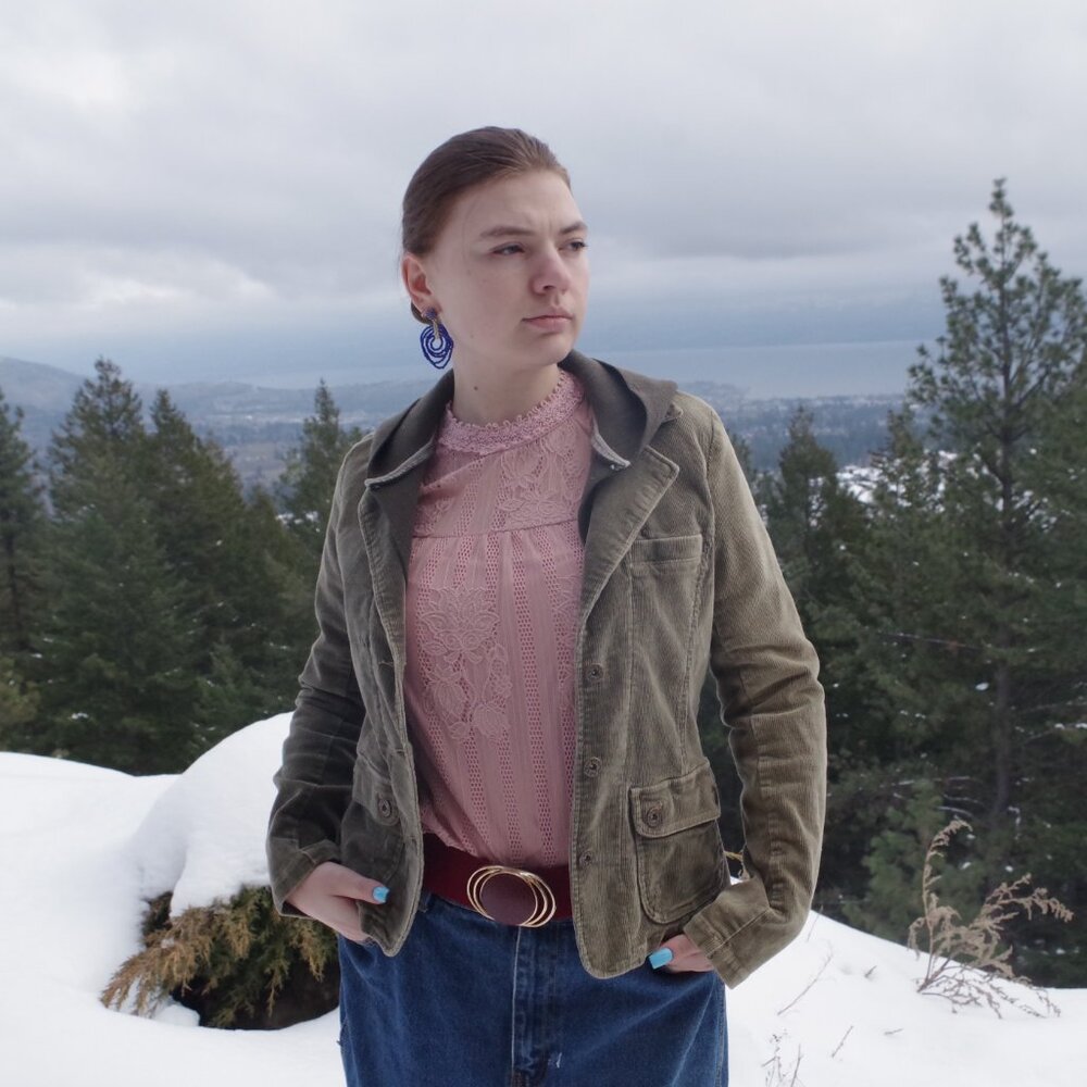 Corduroy Ladies Jacket By Sugar Doll Olive Green